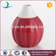 Regalos de decoración de cerámica de color rojo chino floreros al por mayor